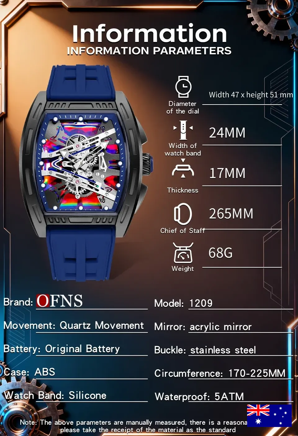 Luxury Men's Quartz Watch Silicone Strap Hollow Waterproof Sports Wristwatch - Image 4